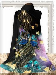 شال كريب شيفون مستورد من مصر - 3