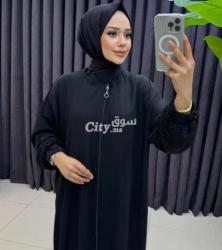 عباية بالشال توب كريب جودة ممتازة - 2