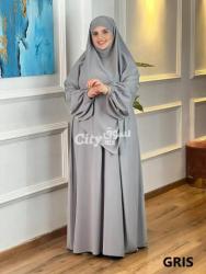 خمار بي قطعتين بي الوان مختلفه توب حريري - 4