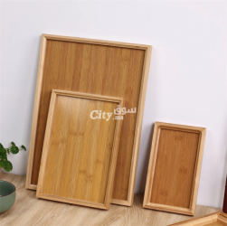 صينية تقديم خيزران فاخرة تصميم أنيق توصيل مجاني والدفع باستلام