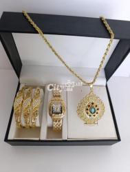 كولي بلدي مكون من سنسلة وساعة و3 براسلي - 4